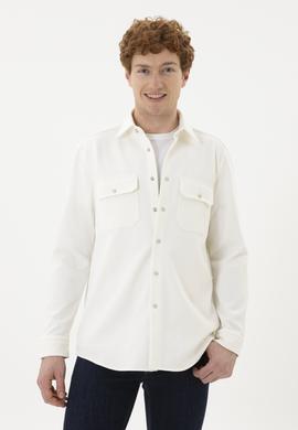Erkek Ekru Uzun Kollu Gömlek - 50283794003