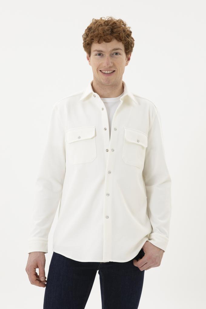 Erkek Ekru Uzun Kollu Gömlek