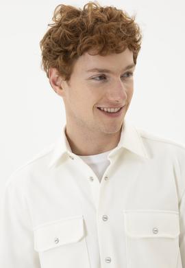 Erkek Ekru Uzun Kollu Gömlek - 50283794003