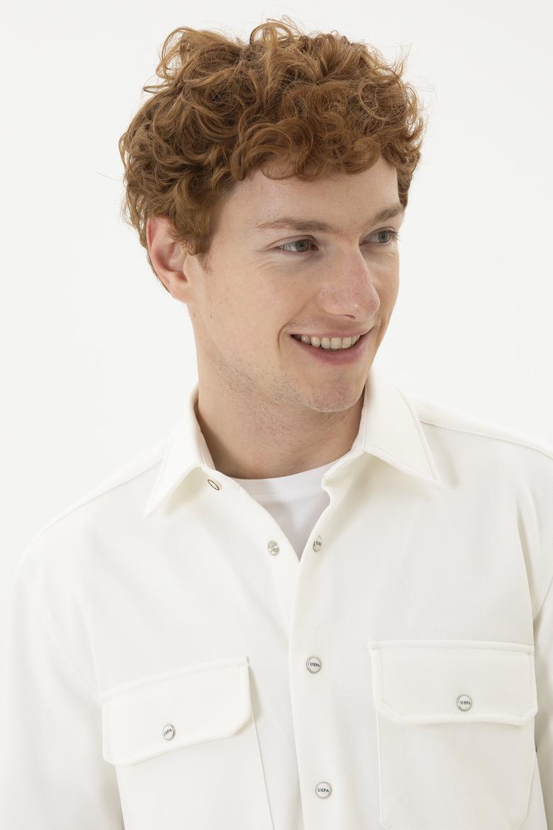 Erkek Ekru Uzun Kollu Gömlek - 50283794003