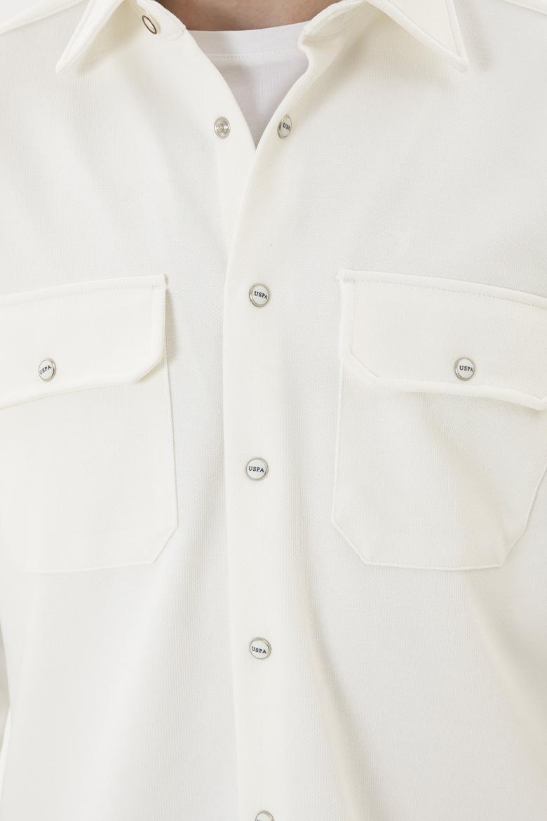 Erkek Ekru Uzun Kollu Gömlek - 50283794003