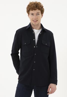 Erkek Lacivert Uzun Kollu Gömlek - 50283794015