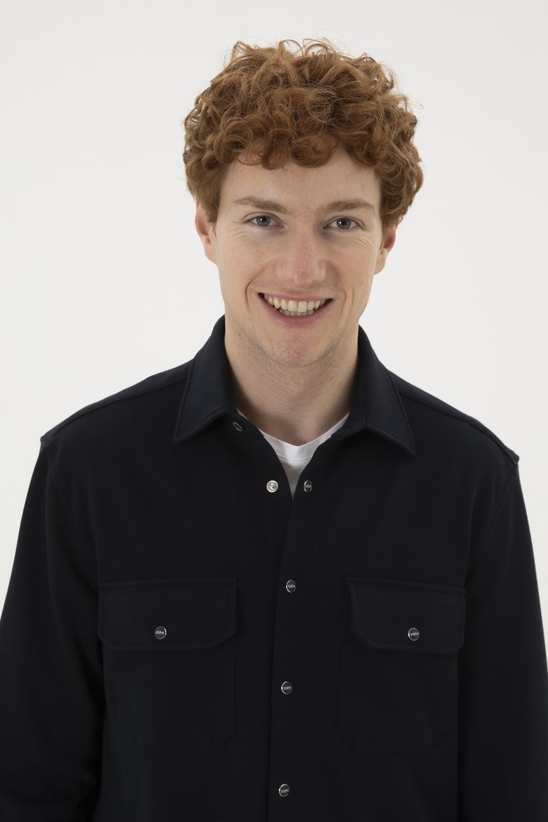 Erkek Lacivert Uzun Kollu Gömlek - 50283794015