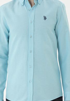 Erkek Mint Uzun Kollu Basic Gömlek - 50288629060