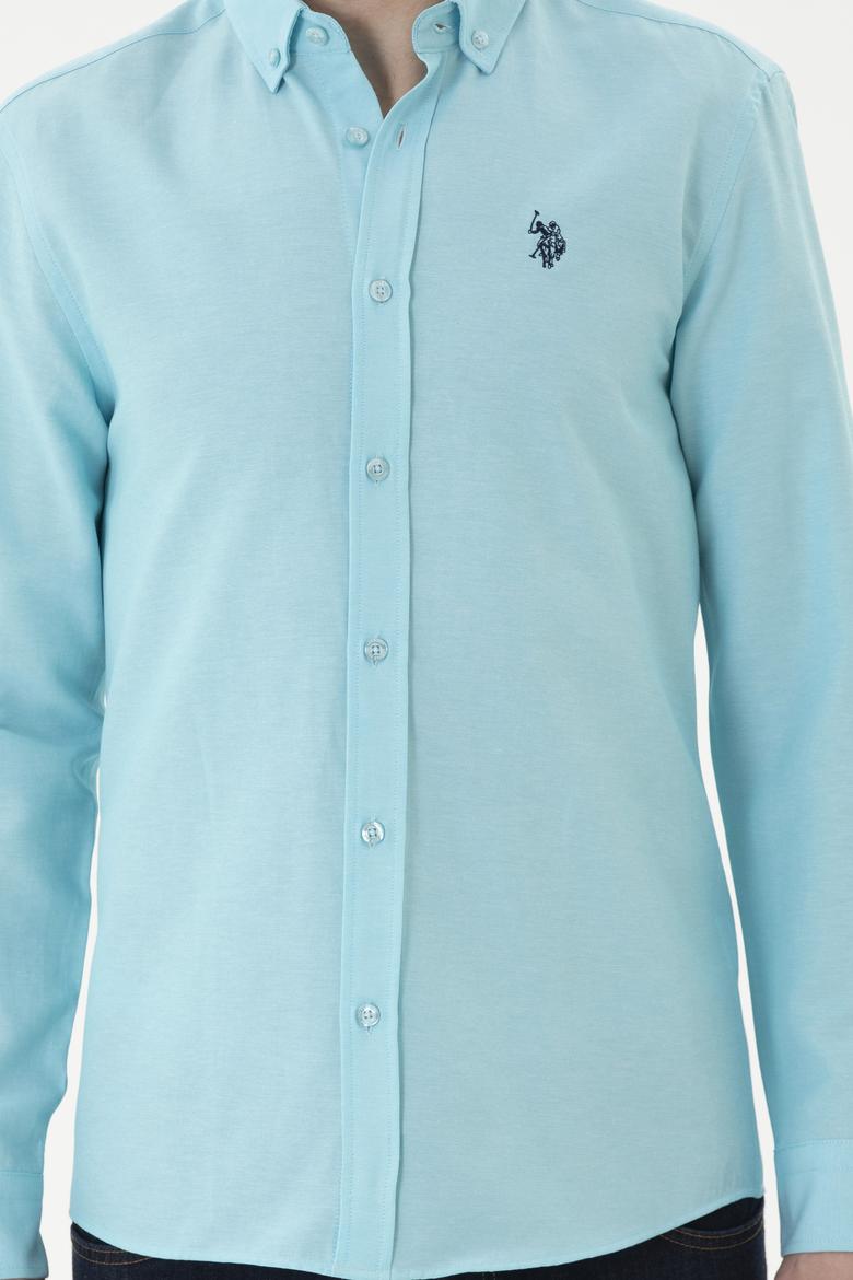 Erkek Mint Uzun Kollu Basic Gömlek - 50288629060