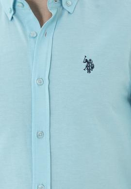 Erkek Mint Uzun Kollu Basic Gömlek - 50288629060