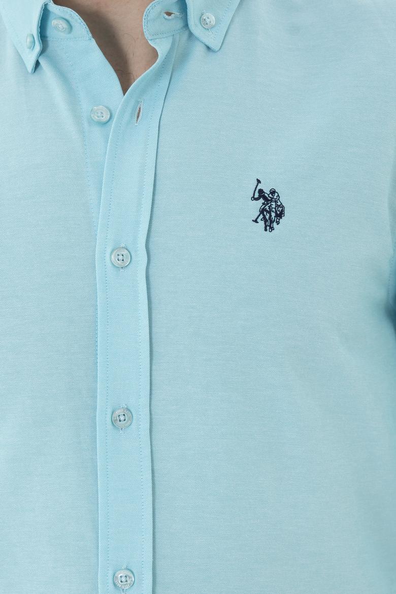 Erkek Mint Uzun Kollu Basic Gömlek - 50288629060