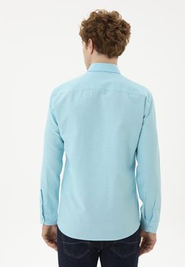Erkek Mint Uzun Kollu Basic Gömlek - 50288629060