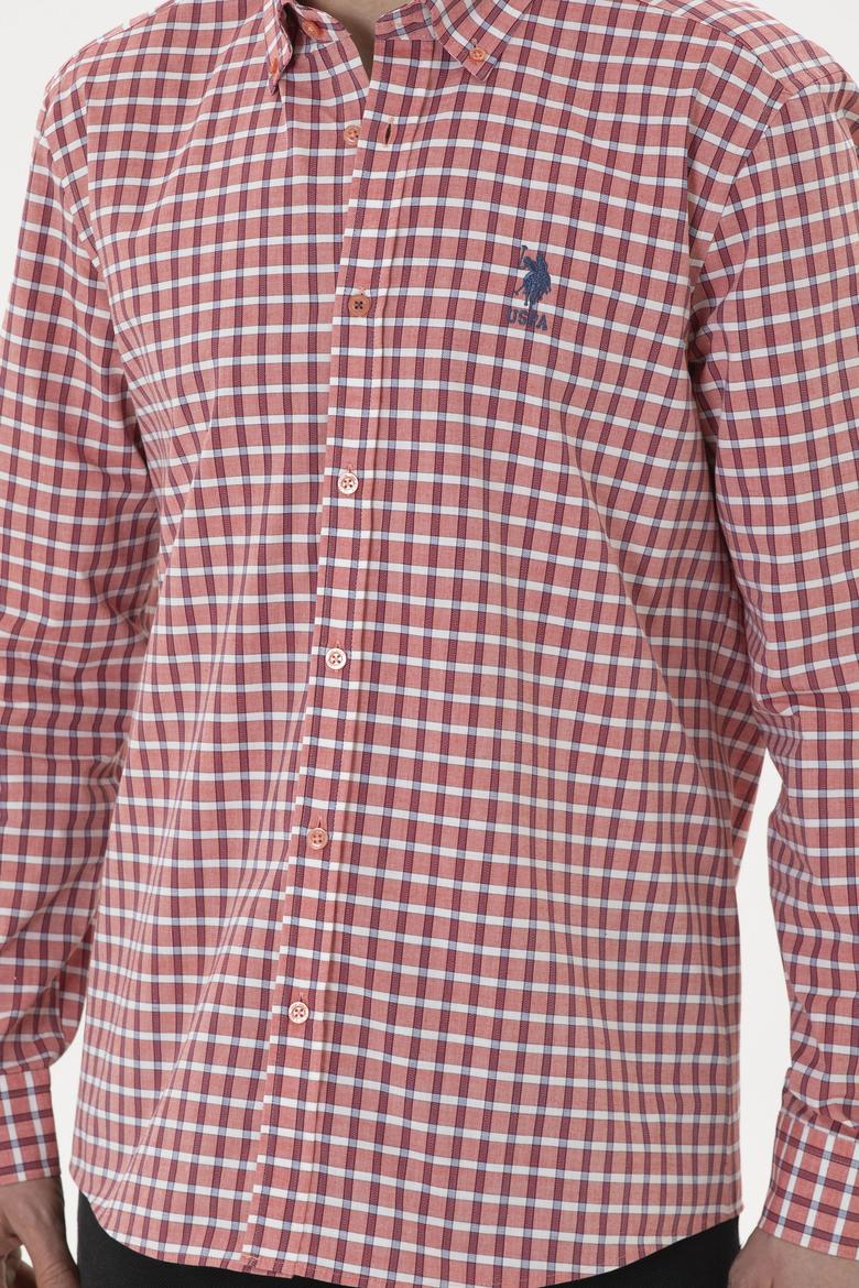 Erkek Kareli Kırmızı Gömlek - 50282805021