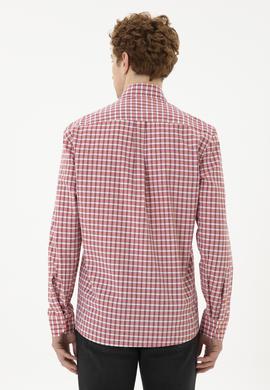 Erkek Kareli Kırmızı Gömlek - 50282805021