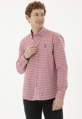 Erkek Kareli Kırmızı Gömlek - 50282805021