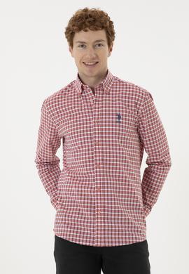 Erkek Kareli Kırmızı Gömlek - 50282805021