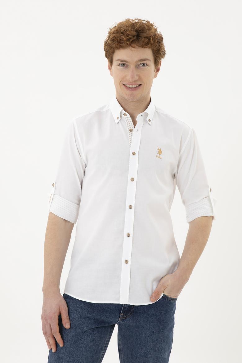 Erkek Beyaz Uzun Kollu Gömlek