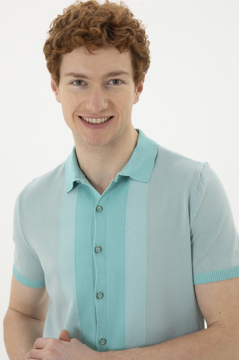 Erkek Su Yeşili Kazak