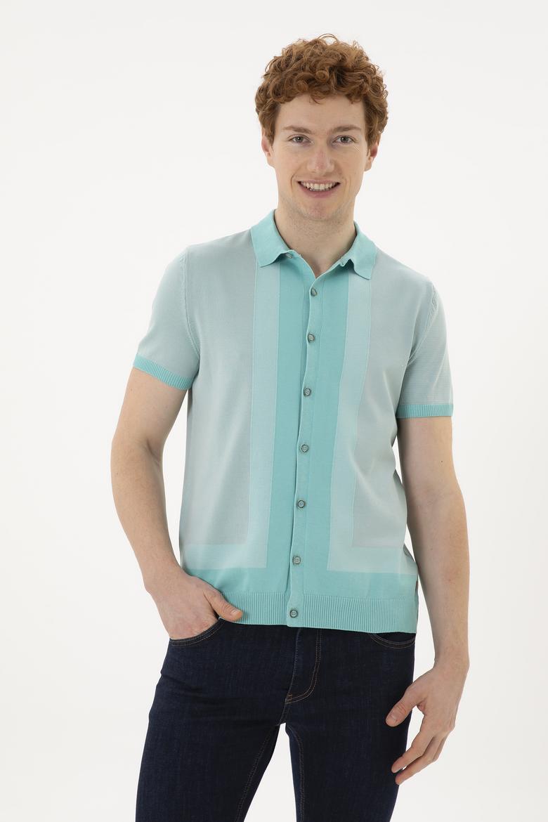 Erkek Su Yeşili Kazak