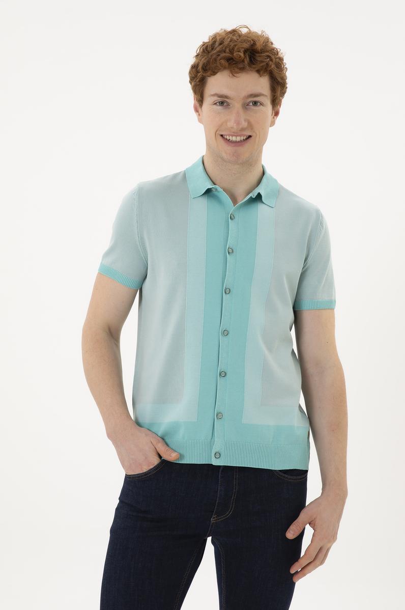 Erkek Su Yeşili Kazak