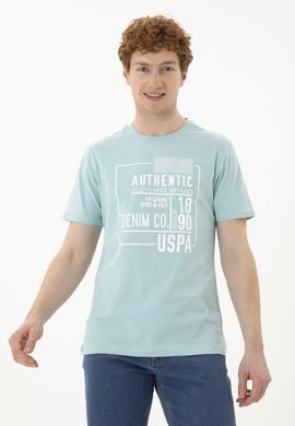 Erkek Su Yeşili Tişört - 50282006058