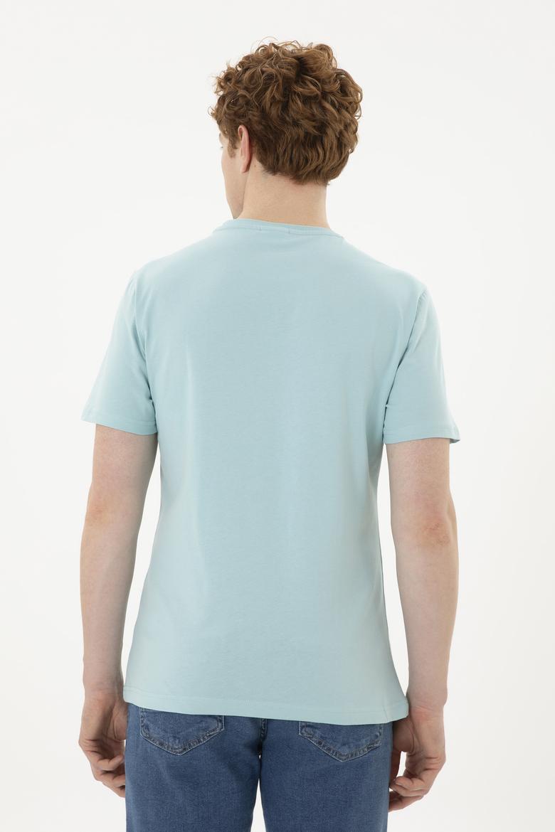 Erkek Su Yeşili Tişört - 50282006058