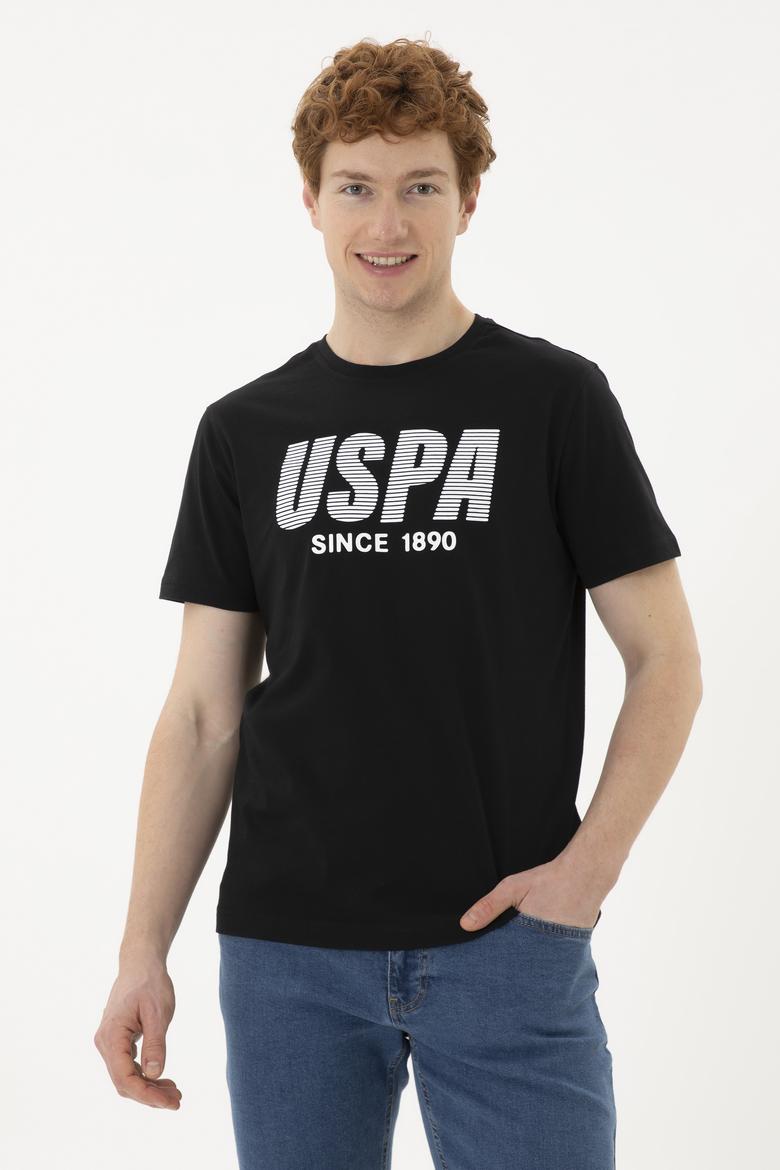 Erkek Regular Fit Bisiklet Yaka Siyah Tişört - 50282027046