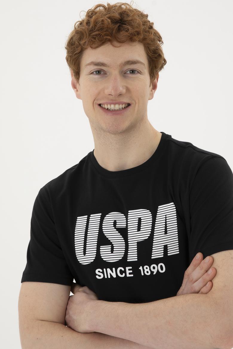 Erkek Regular Fit Bisiklet Yaka Siyah Tişört - 50282027046