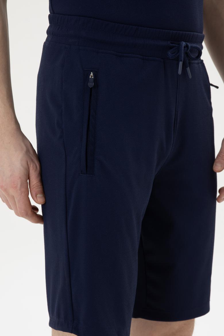 Erkek Lacivert Örme Şort - 50282244027