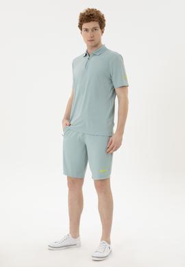 Erkek Su Yeşili Örme Şort - 50282244041