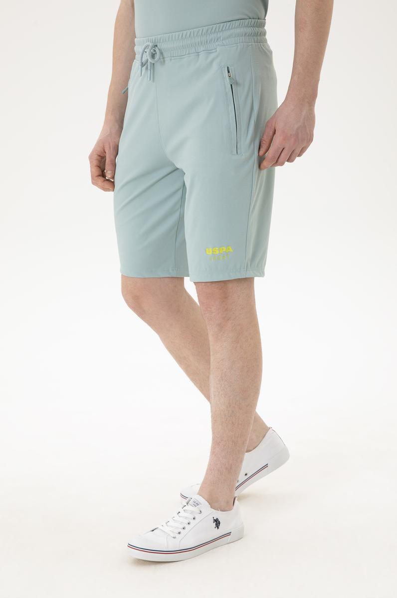 Erkek Su Yeşili Örme Şort