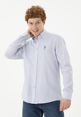 Erkek Saks Uzun Kollu Gömlek - 50282814003