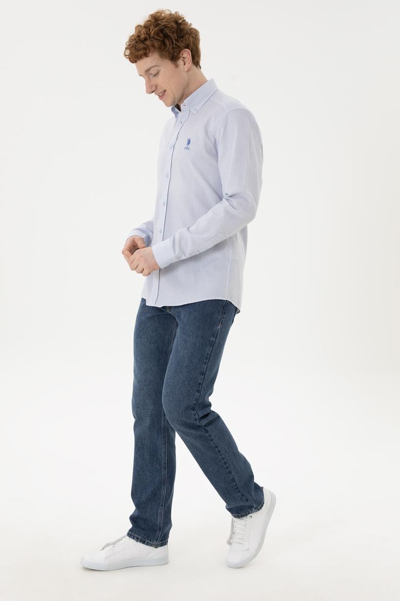 Erkek Saks Uzun Kollu Gömlek - 50282814003