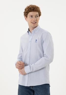 Erkek Saks Uzun Kollu Gömlek - 50282814003