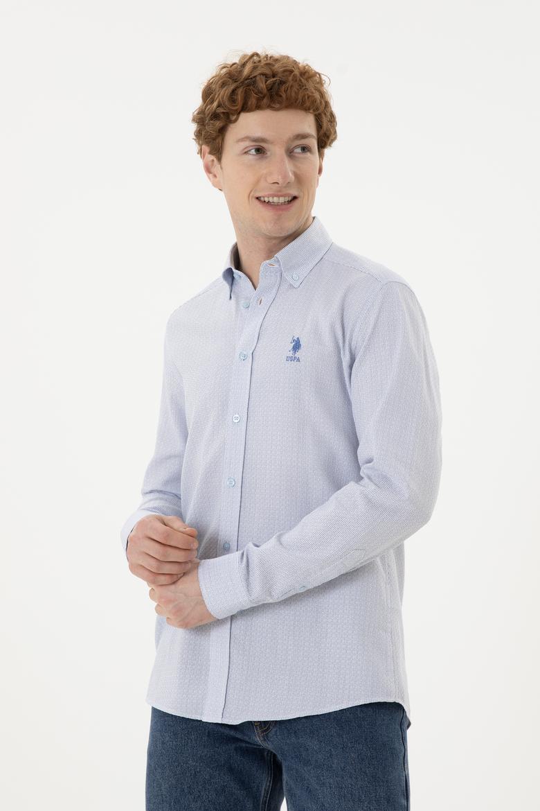 Erkek Saks Uzun Kollu Gömlek - 50282814003