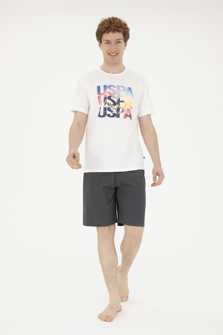 Erkek Beyaz Pijama Takımı