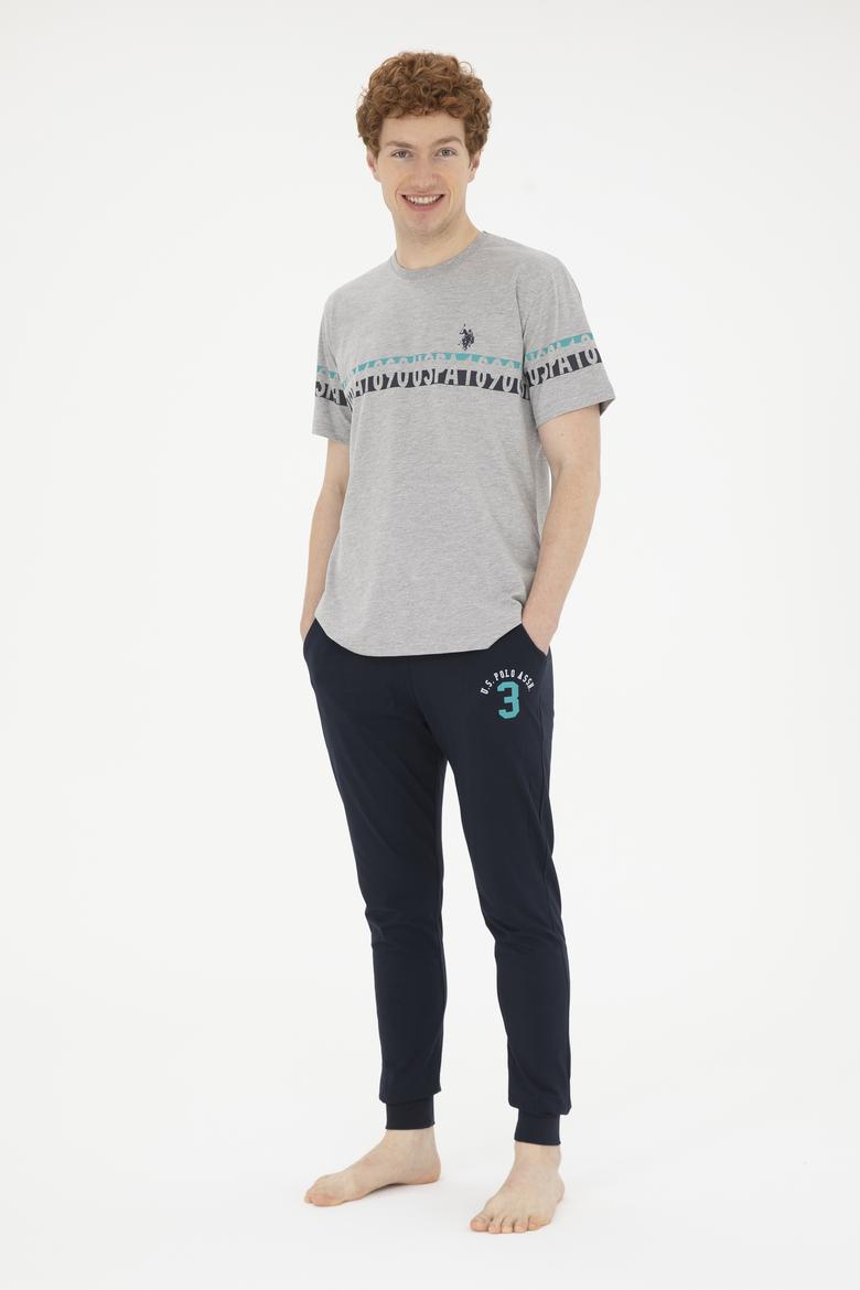 Erkek Gri Melanj Pijama Takımı