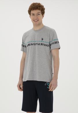 Erkek Gri Melanj Pijama Takımı - 50291687002