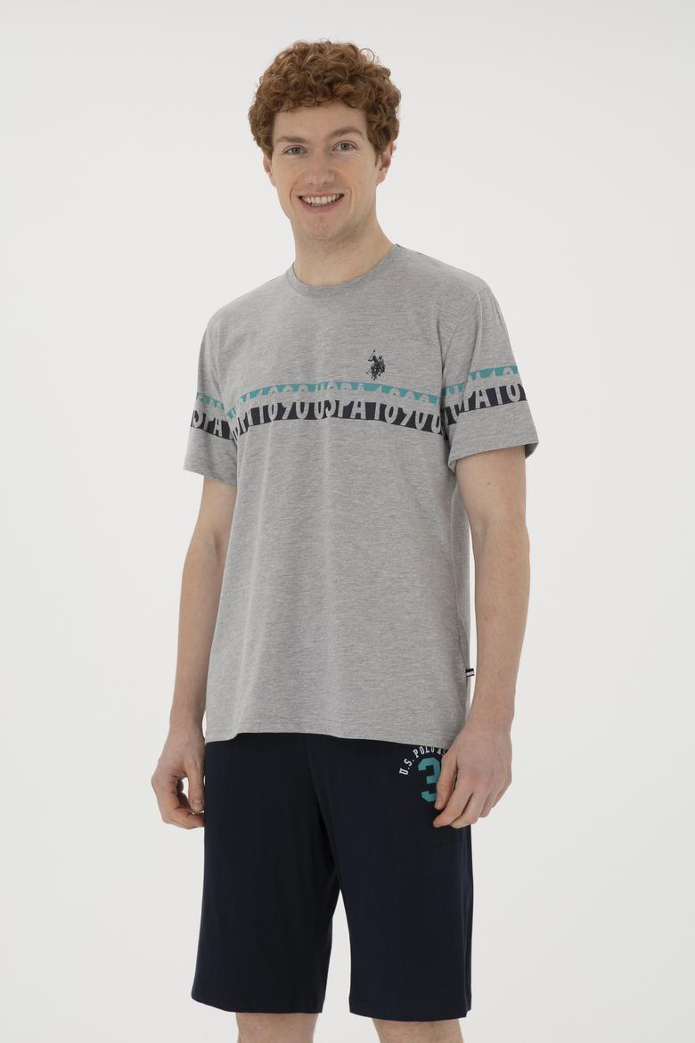 Erkek Gri Melanj Pijama Takımı - 50291687002