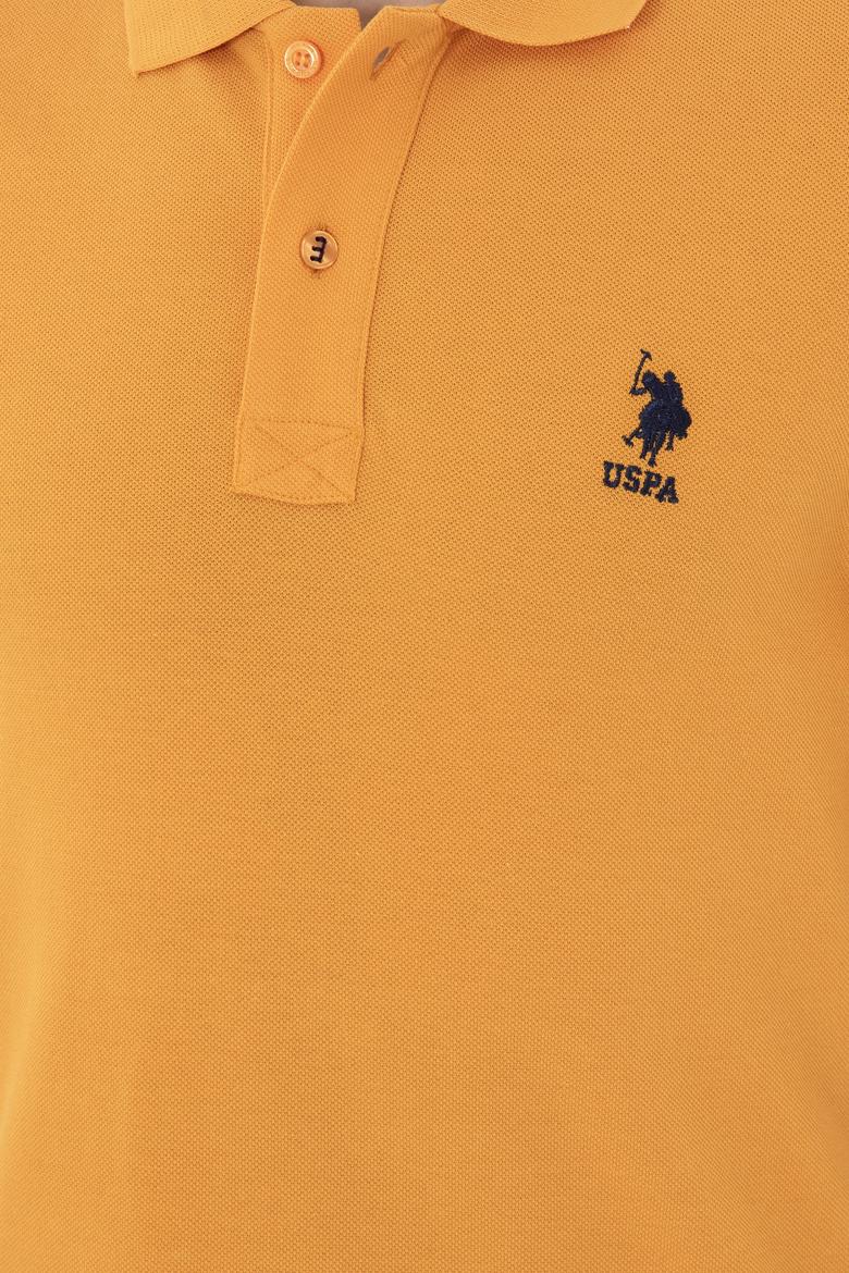 Erkek Koyu Sarı Basic Polo Yaka Tişört - 50248548145