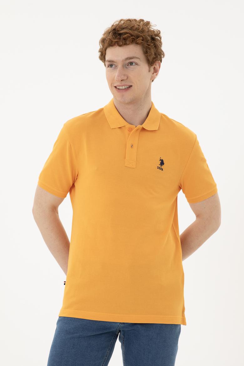 Erkek Koyu Sarı Basic Polo Yaka Tişört - 50248548145