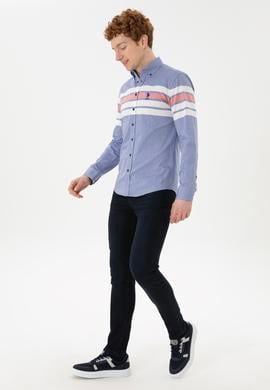 Erkek Kırmızı Uzun Kollu Gömlek - 50246189016