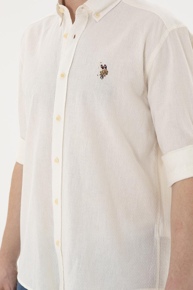 Erkek Krem Uzun Kollu Gömlek - 50263359032