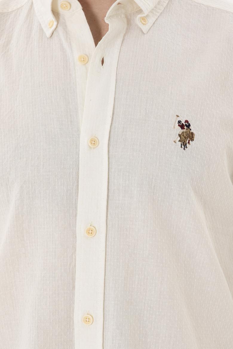 Erkek Krem Uzun Kollu Gömlek - 50263359032