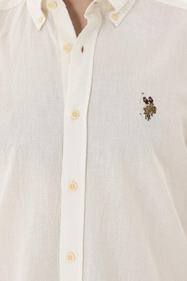 Erkek Krem Uzun Kollu Gömlek