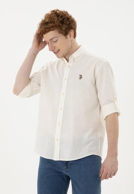 Erkek Krem Uzun Kollu Gömlek - 50263359032