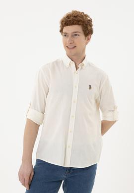 Erkek Krem Uzun Kollu Gömlek - 50263359032