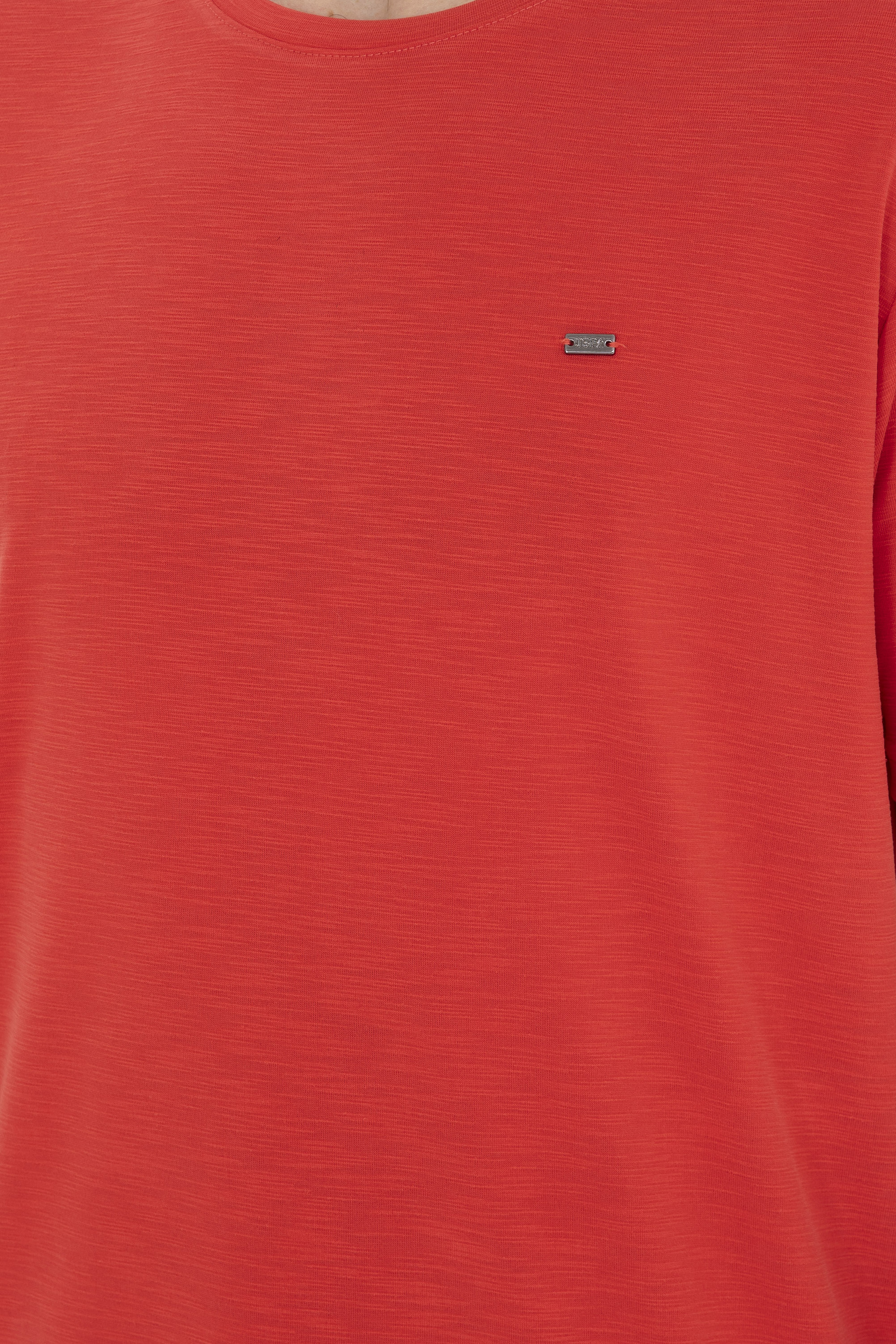 Erkek Regular Fit Bisiklet Yaka Kırmızı Basic Tişört