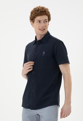 Erkek Lacivert Kısa Kollu Gömlek - 50283788007