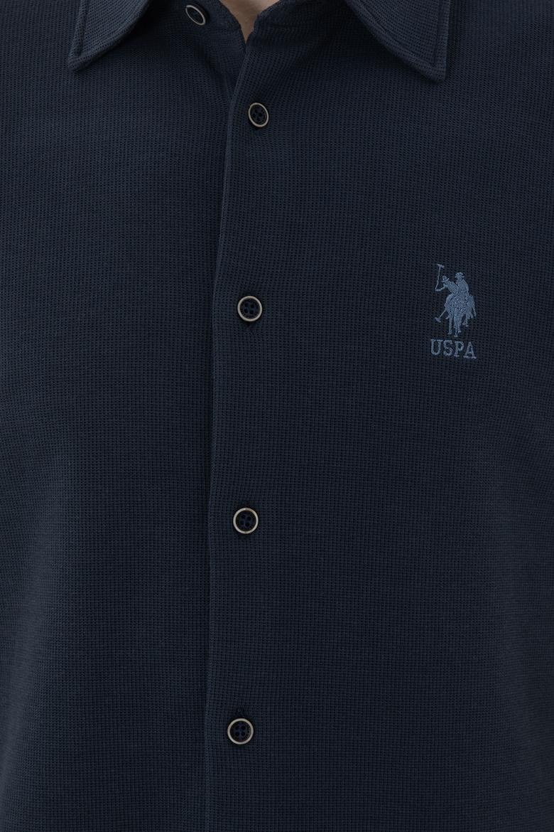 Erkek Lacivert Kısa Kollu Gömlek - 50283788007