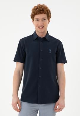 Erkek Lacivert Kısa Kollu Gömlek - 50283788007