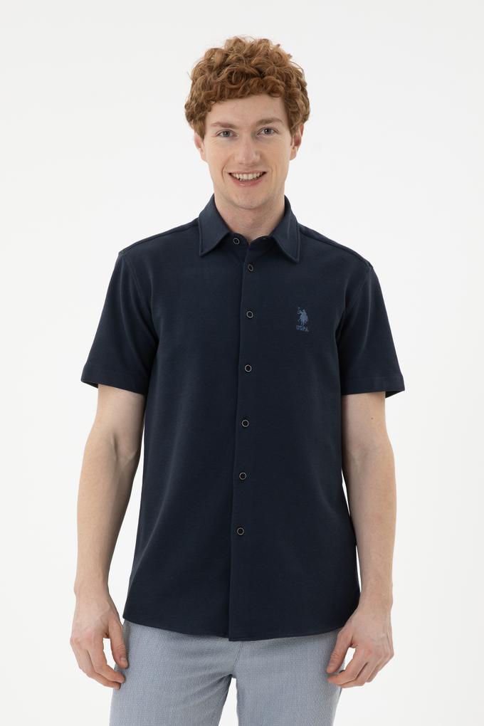 Erkek Lacivert Kısa Kollu Gömlek