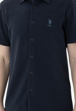 Erkek Lacivert Kısa Kollu Gömlek - 50283788007