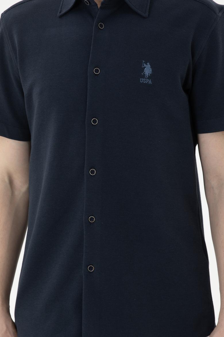 Erkek Lacivert Kısa Kollu Gömlek - 50283788007